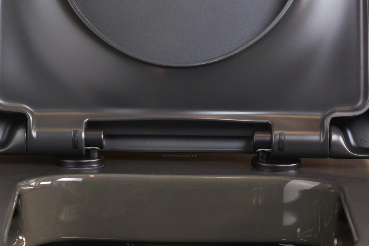 DURAVIT WC-Sitz Happy D.2 Anthrazit matt mit Absenkautomatik und Edelstahl-Scharnieren