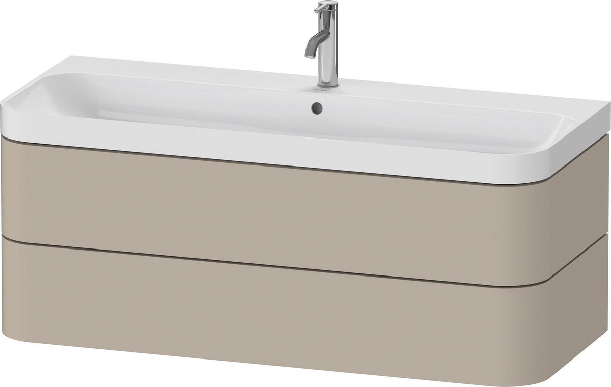 Duravit Happy D.2 Waschtischset 1175 mm wandhängend mit Tip-on Technik und Soft-Close