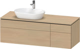 Duravit L-Cube Waschtischunterbau 1420 mm Taupe supermatt mit Tip-On Technik