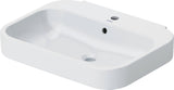 DURAVIT Waschtisch Happy D.2 650 mm mit Überlauf, 1 Hahnloch, WonderGliss, wandhängend