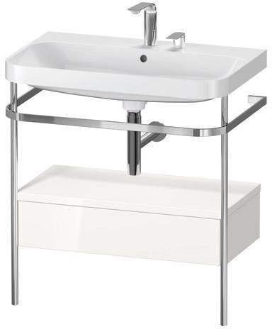 Duravit Waschtischset Happy D.2 Plus 775x490mm Taupe Supermatt – Einrichtungssystem Nussbaum Mitte
