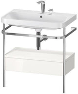 Duravit Waschtischset Happy D.2 Plus 775x490mm Taupe Supermatt – Einrichtungssystem Nussbaum Mitte