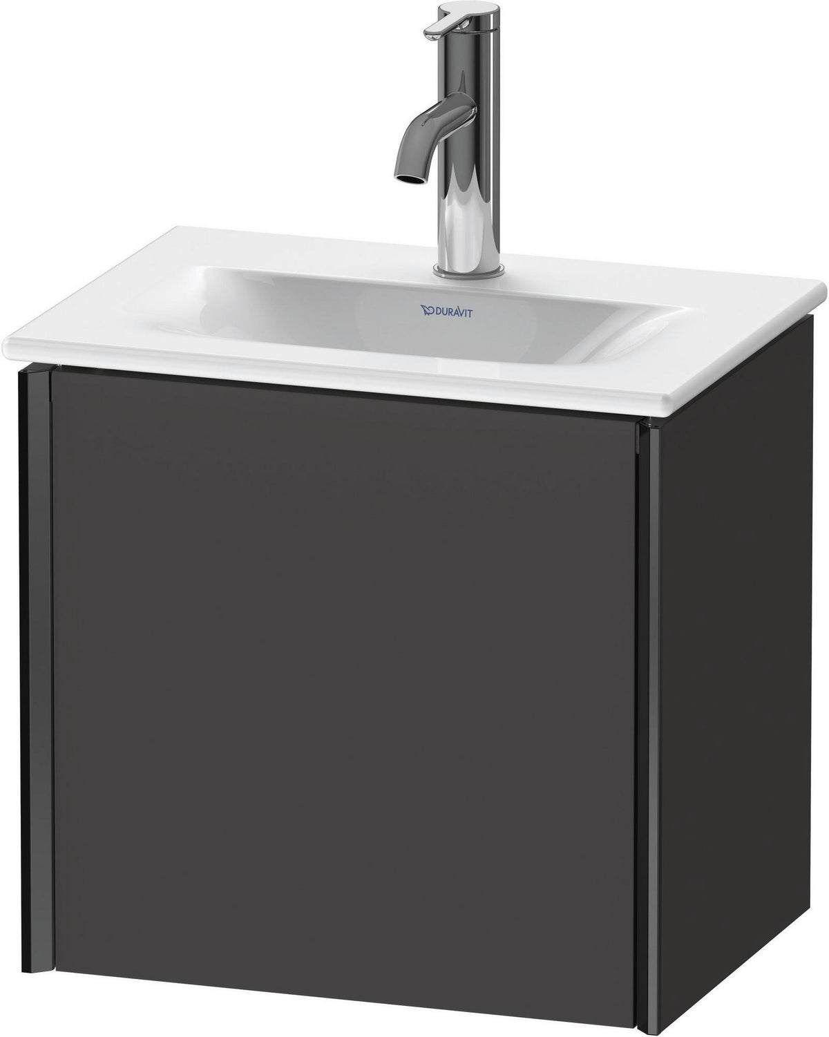 DURAVIT XViu Waschtischunterbau wandhängend, 1 Tür rechts, Anthrazit matt, 397x430x310 mm