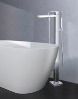 DURAVIT Manhattan Einhebel-Wannenmischer bodenstehend – Keramikmischsystem, Schwarz Matt