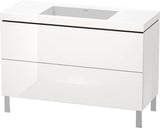 Duravit L-Cube Waschtischset 1200x480 mm mit Vero Air Möbelwaschtisch und Raumsparsiphon