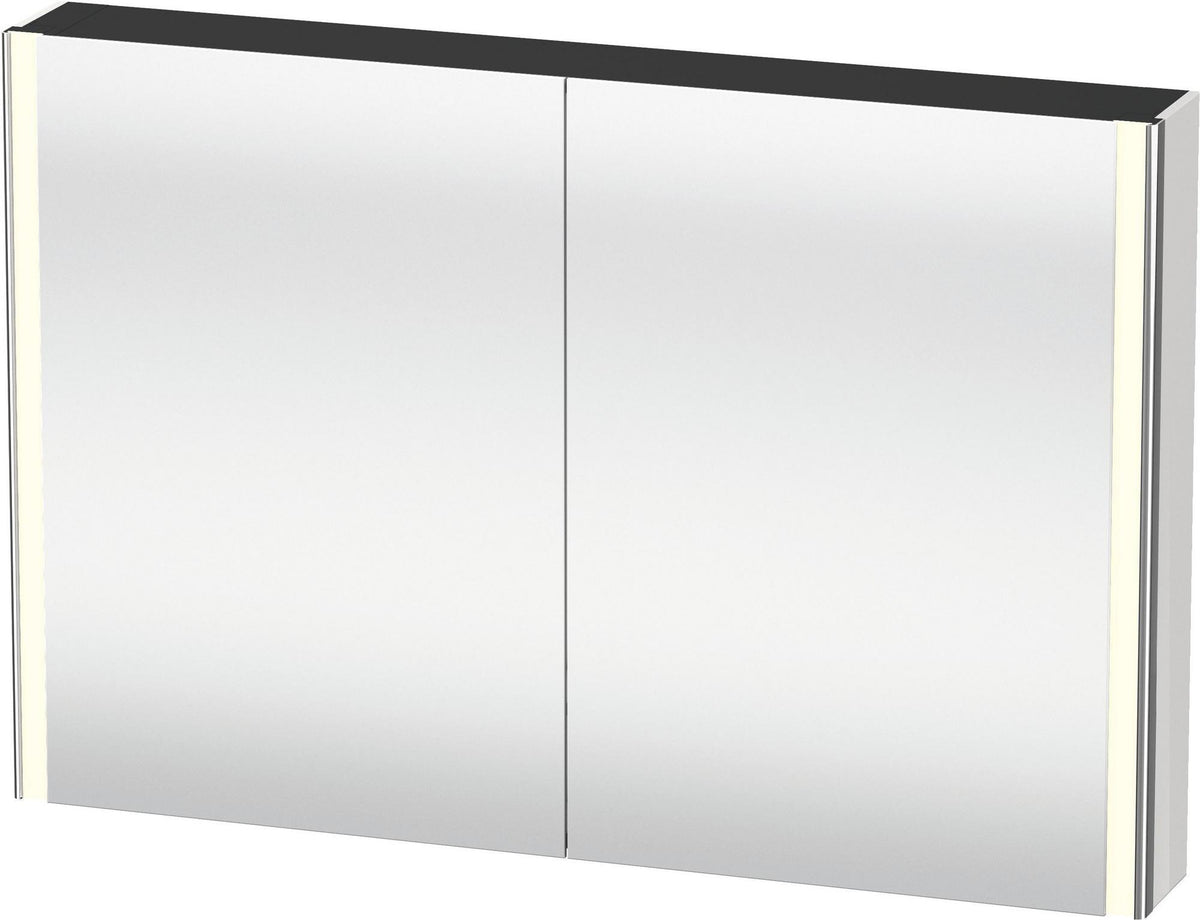 Duravit XSquare Spiegelschrank 1200 mm mit LED-Beleuchtung & Soft-Close, Weiß Seidenmatt