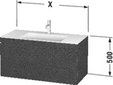 Duravit Waschtischset L-Cube 800x480mm mit Vero Air Möbelwaschtisch, 1 Hahnloch, ohne Überlauf