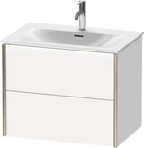 DURAVIT XViu Waschtischunterbau wandhängend 710 mm, 2 Schubladen, champagner matt/weiß matt