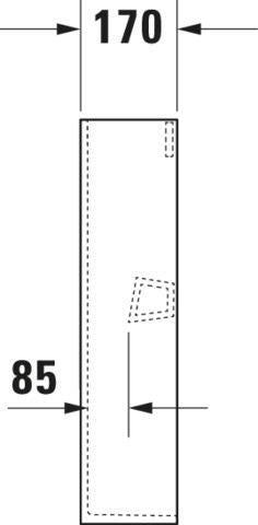 DURAVIT Standsäule Happy D.2 aus Keramik mit WonderGliss, weiß, 170x225x715 mm