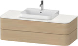 DURAVIT Happy D.2+ Konsolenwaschtischunterbau 1300 mm taupe supermatt mit Tip-On Technik und LED-Innenbeleuchtung