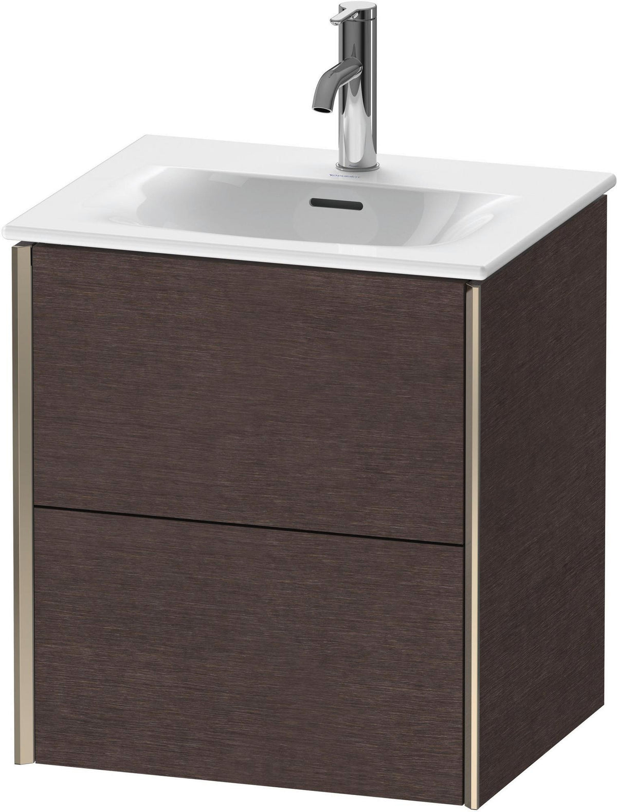 DURAVIT XViu Waschtischunterbau wandhängend 557 mm Eiche dunkel mit 2 Schubkästen