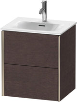 DURAVIT XViu Waschtischunterbau wandhängend 557 mm Eiche dunkel mit 2 Schubkästen