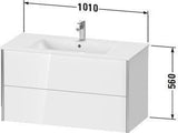 Duravit Waschtischunterbau XVIU 1010 mm 2 Schubkästen Nussbaum für ME by Starck