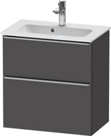 Duravit D-Neo Waschtischunterbau 610 mm betongrau matt mit Soft-Close und Bronze-Griff
