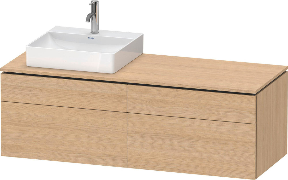 Duravit L-Cube Konsolenwaschtischunterbau 1420 mm Taupe Supermatt mit Tip-On Technik