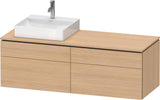 Duravit L-Cube Konsolenwaschtischunterbau 1420 mm Taupe Supermatt mit Tip-On Technik