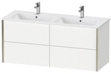 Duravit Waschtischunterbau XVIU 1280 mm mit 4 Schubkästen, Strukturmatte, champagner matt