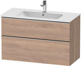DURAVIT D-Neo Waschtischunterbau 1010 mm Eiche Schwarz mit Bronze Griff
