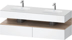 weiß / QA EWT m.Kon-WTU,1600x550x600mm,WPl:2 Ni-Bel,Weiß Matt,Ni:Eiche Marmor.M,Deko