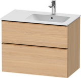 DURAVIT D-Neo Waschtischunterbau 810 mm Weiß Matt mit Bronze Griff und Soft-Close