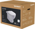Duravit D-Code WC-Set bodenstehend Vorwand spülrandlos mit Sitz und Absenkautomatik Weiß Hochglanz