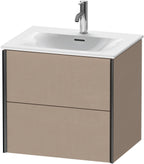 2Schubk.,schwarz matt/leinen