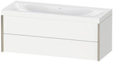 Duravit XVIU Möbelwaschtischset 1200x480mm mit Viu Waschtisch, Nussbaum Mitte, wandhängend