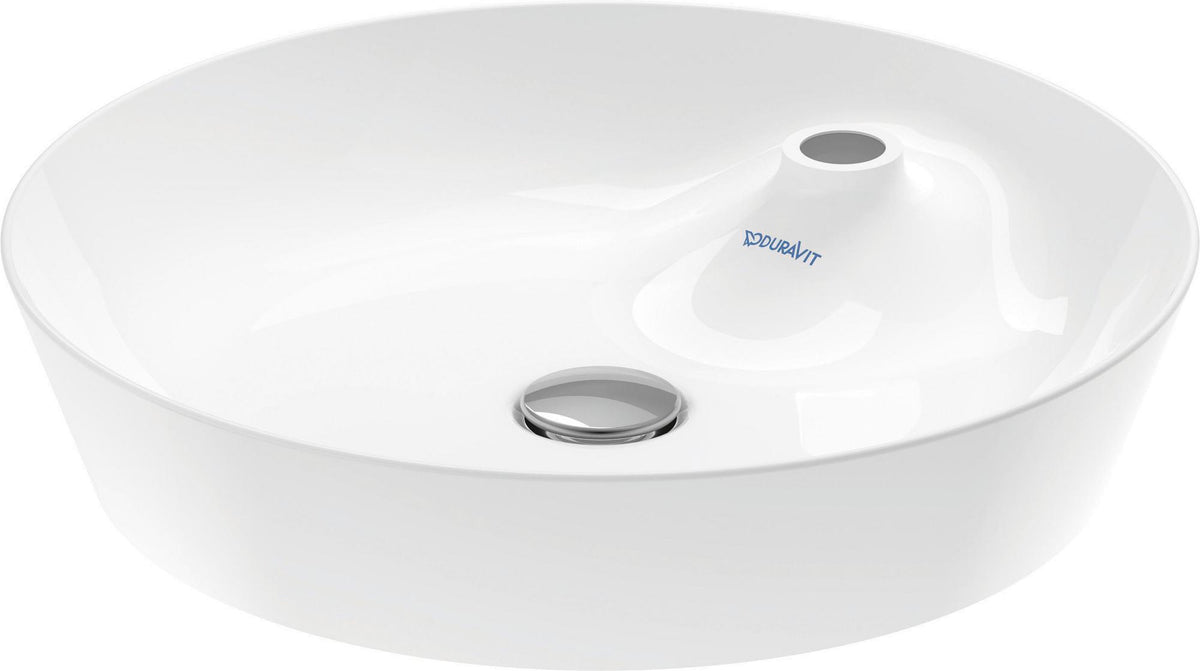DURAVIT Cape Cod Aufsatzbecken 480 mm, Weiß Seidenmatt, mit Armatureninsel, ohne Überlauf