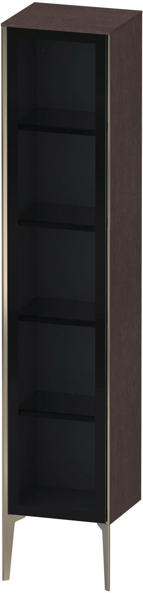 DURAVIT Hochschrank XViu 1770 mm Glasfront Nussbaum gebürstet – 1 Tür, Soft-Close