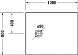 DURAVIT Sustano Duschwanne 1000x700x30 mm Mineralguss Weiß Matt – Bodenbündig & Rutschhemmend