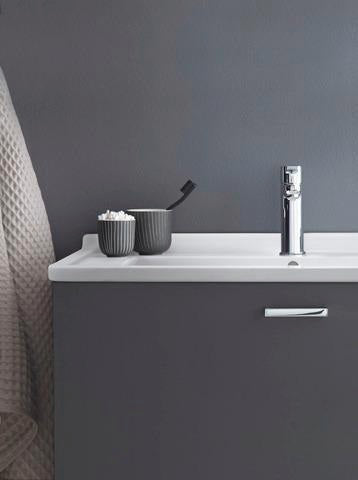 DURAVIT Möbelwaschtisch Starck 3 850 mm mit Überlauf, 1 Hahnloch, weiß – Wandhängend