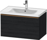Duravit D-Neo Waschtischunterbau 784 mm Eiche Schwarz Matt mit 1 Auszug und Bronze-Griff