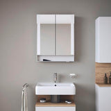 DURAVIT Qatego Waschtisch 600 mm mit Hahnlochbank und Überlauf in Weiß mit HygieneGlaze