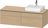 DURAVIT L-Cube Waschtischunterbau 1420 mm Taupe supermatt mit Tip-on und Soft-Close