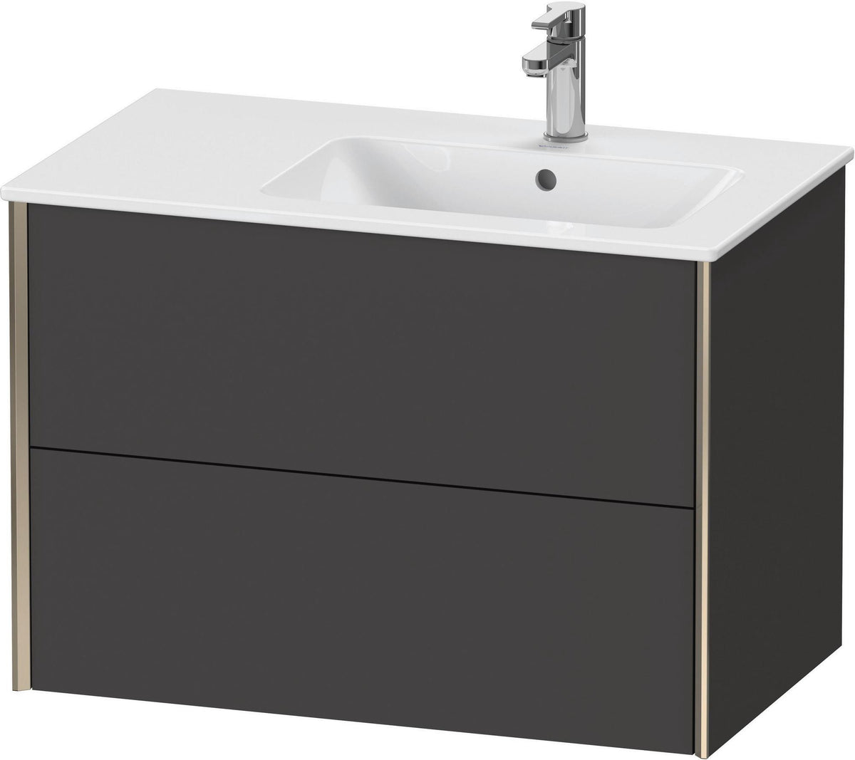 DURAVIT XViu Waschtischunterbau wandhängend 810 mm, 2 Schubkästen, weiß matt