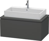 DURAVIT L-Cube Waschtischunterbau 920 mm betongrau matt mit 1 Auszug und Tip-on-Technik