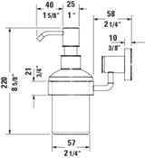 DURAVIT D-Code Seifenspender mit Glasflakon und verchromtem Messinghalter für Wandmontage