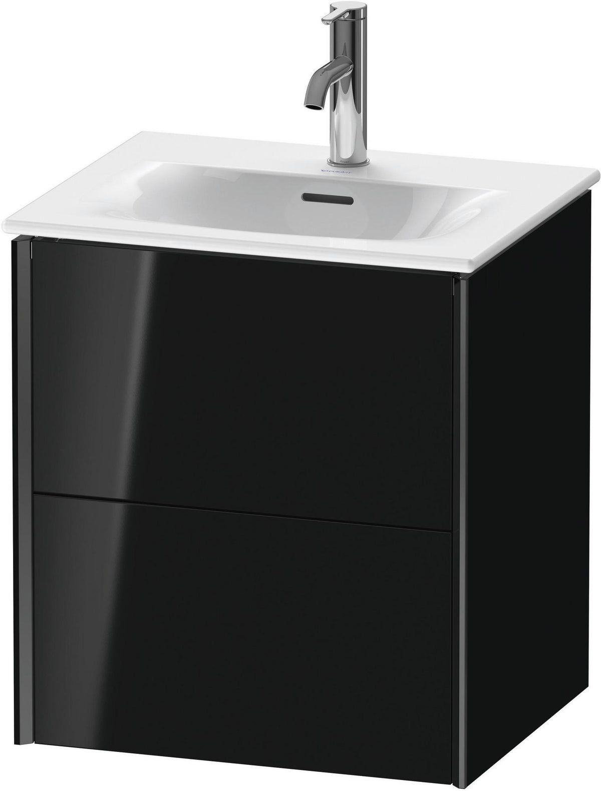 DURAVIT XViu Waschtischunterbau wandhängend 510 mm 2 Schubladen schwarz hochglanz