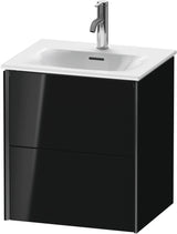 DURAVIT XViu Waschtischunterbau wandhängend 510 mm 2 Schubladen schwarz hochglanz