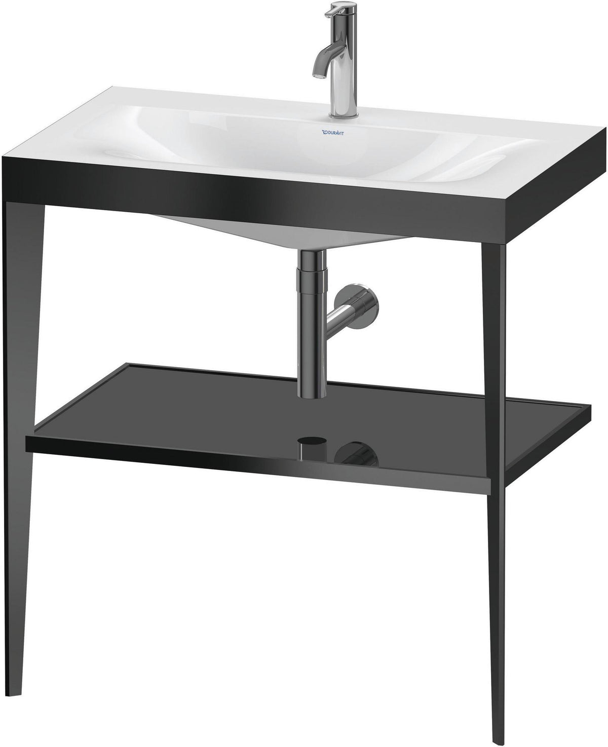 DURAVIT XViu c-bonded Waschtisch-Set mit Metallkonsole, 800 mm, apricot pearl hochglanz