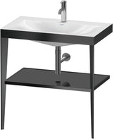 DURAVIT XViu c-bonded Waschtisch-Set mit Metallkonsole, 800 mm, apricot pearl hochglanz