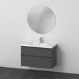 Duravit D-Neo Möbel-Set wandhängend 1000x480mm mit Waschtisch, Unterbau, Spiegel – Graphit