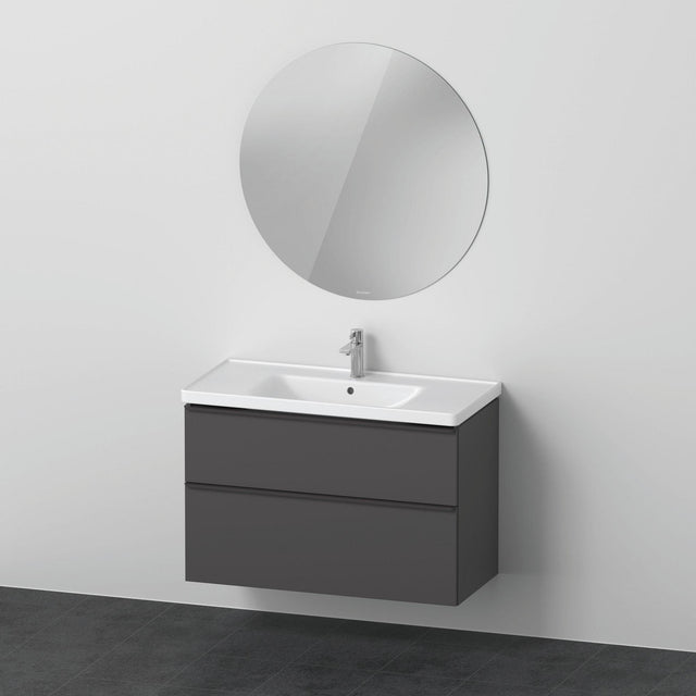 Duravit D-Neo Möbel-Set wandhängend 1000x480mm mit Waschtisch, Unterbau, Spiegel – Graphit
