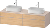 DURAVIT Zencha Konsolen-Waschtischunterbau 1600 mm Eiche Anthrazit mit 2 Auszügen
