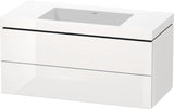 Duravit L-Cube Waschtischset 1000x480mm mit Vero Air Waschtisch, 2 Schubkästen, ohne Überlauf, s-matt