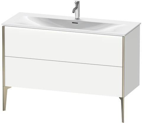 Duravit Waschtischunterbau XVIU 1210 mm weiß matt mit Tip-On-Technik und Siphonausschnitt
