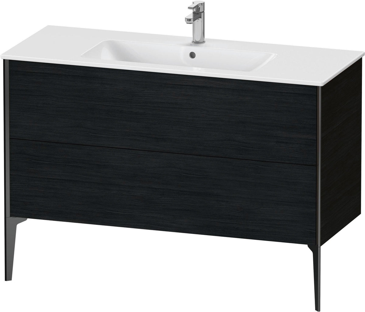 DURAVIT XViu Waschtischunterbau bodenstehend 1210 mm, 2 Auszüge, champagner matt/weiß matt