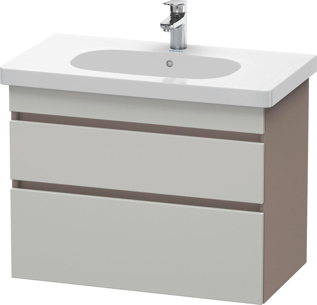 DURAVIT DuraStyle Waschtischunterbau 800 mm wandhängend, 2 Schubkästen, weiß matt – mit Soft-Close