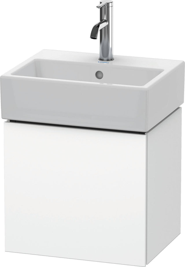 Duravit L-Cube Waschtischunterbau 434 mm weiß matt, 1 Tür links, wandhängend