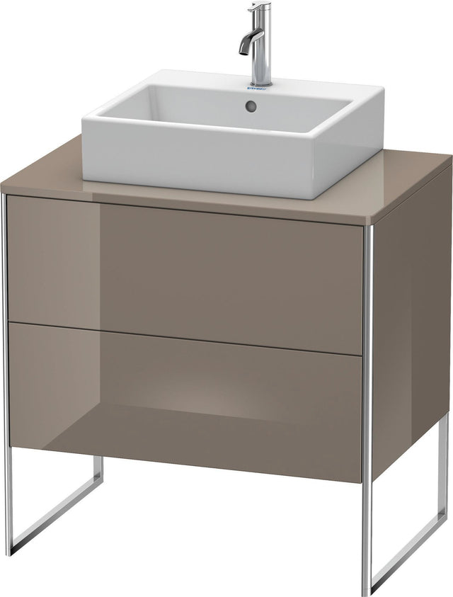 Duravit XSquare Waschtischunterbau bodenstehend 800 mm Flannel Grey Hochglanz mit 2 Auszügen
